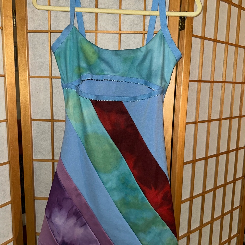 Vibrant Multicolor Strappy Mini Dress